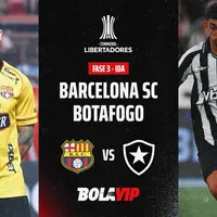EN VIVO Y GRATIS: Barcelona SC vs Botafogo por la Fase 3 de la Copa Libertadores