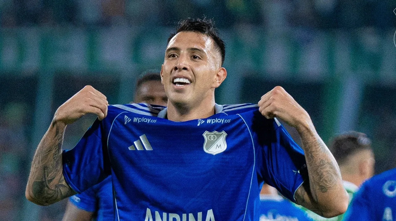 Contreras le marcó dos goles a Nacional en Copa Sudamericana