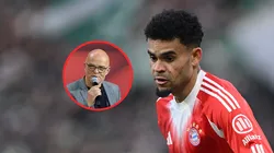Stephan Lehmann la voz del estadio del Bayern y Luis Díaz.