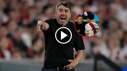Todo lo que Coudet le acabó diciendo a Kendry Páez durante el partido de River.