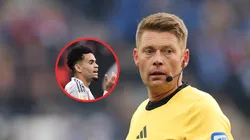 El árbitro Christian Dingert expulsó a Luis Díaz en Bayer Leverkusen vs. Bayern Múnich.