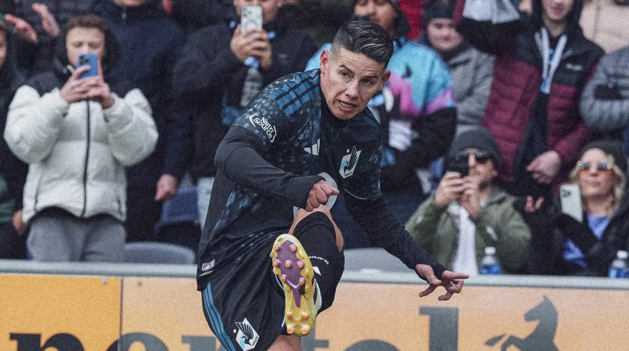 James Rodríguez en Minnesota United vs Seattle Sounders. (Foto: X / @MNUFC)