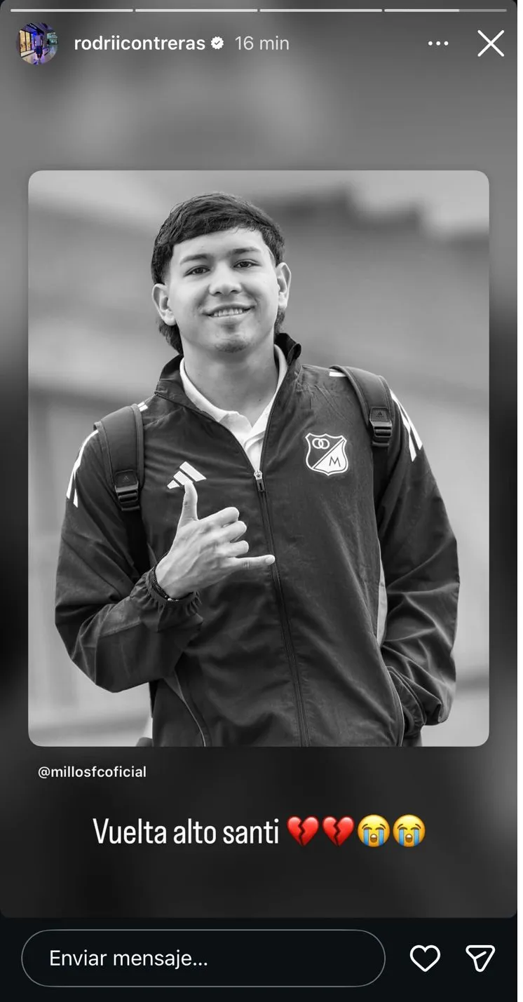 Contreras reaccionó al fallecimiento de Santiago Castrillón