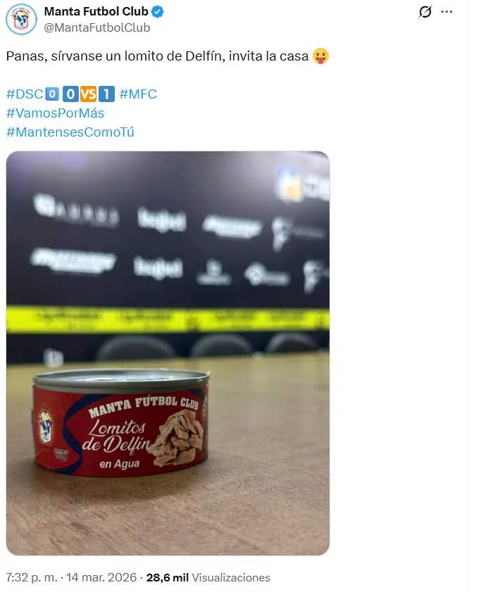 Las respuestas de Manta contra Delfín. (Captura de pantalla)