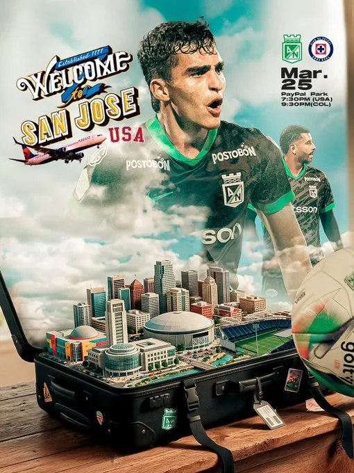 Atlético Nacional visita a Cruz Azul. (Foto: @nacionaloficial)