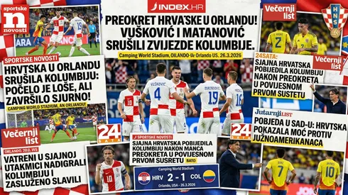 Prensa croata reaccionó a la derrota de la Selección Colombia.