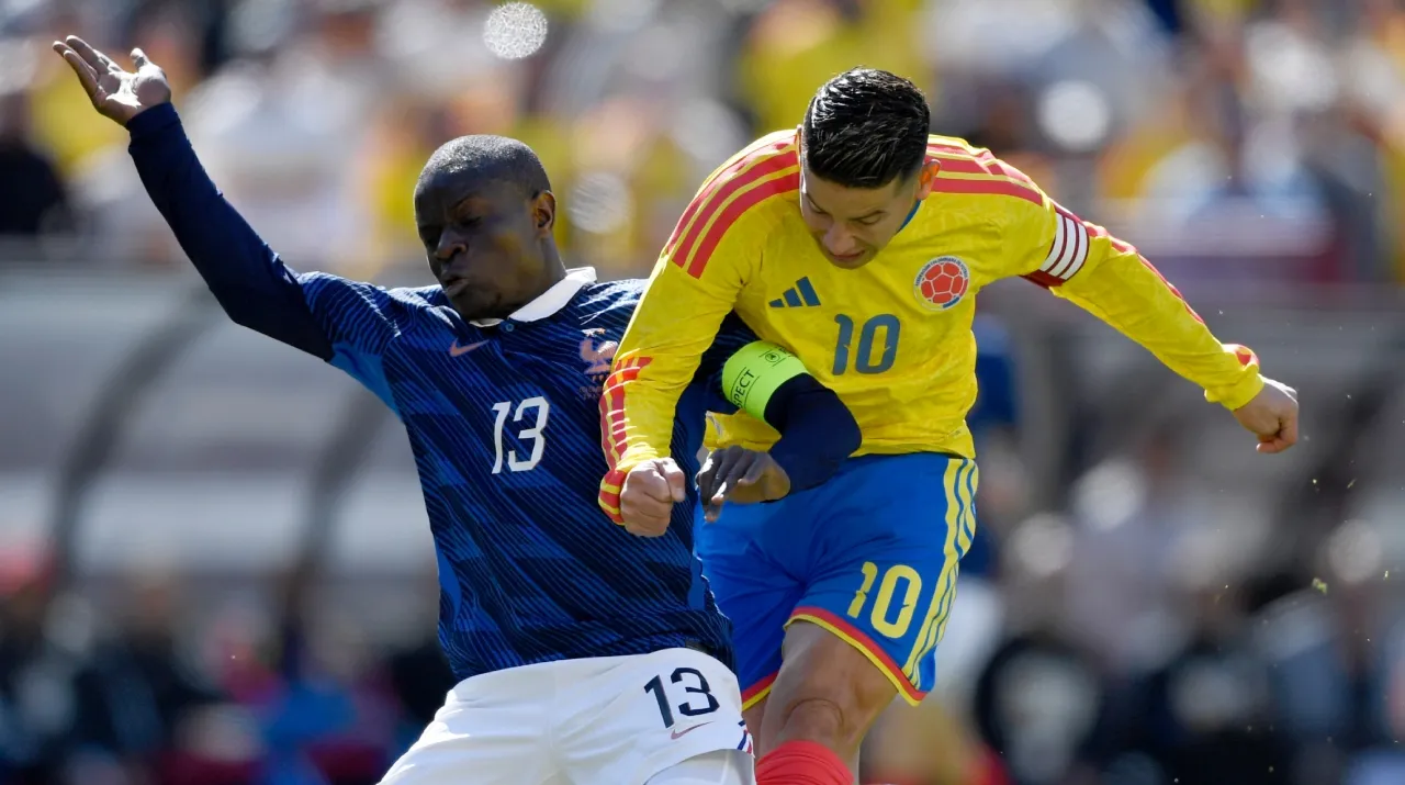 N'Golo Kane y James Rodríguez en Francia vs. Colombia