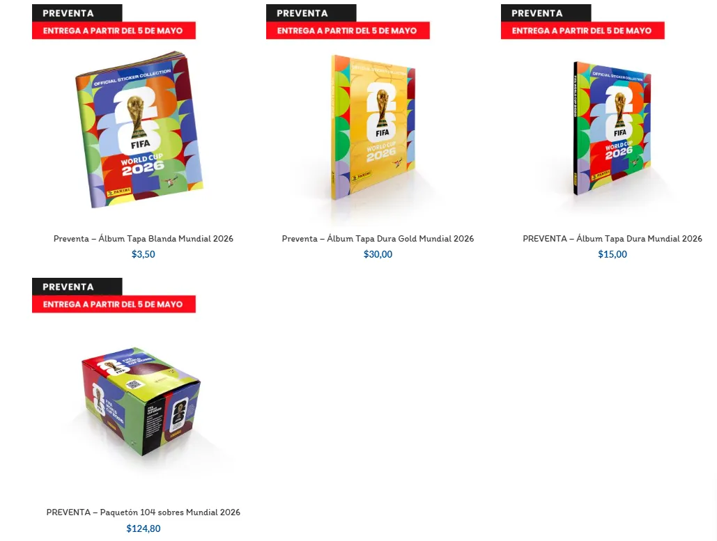 Los precios del Álbum del Mundial en Ecuador. (Captura de pantalla)