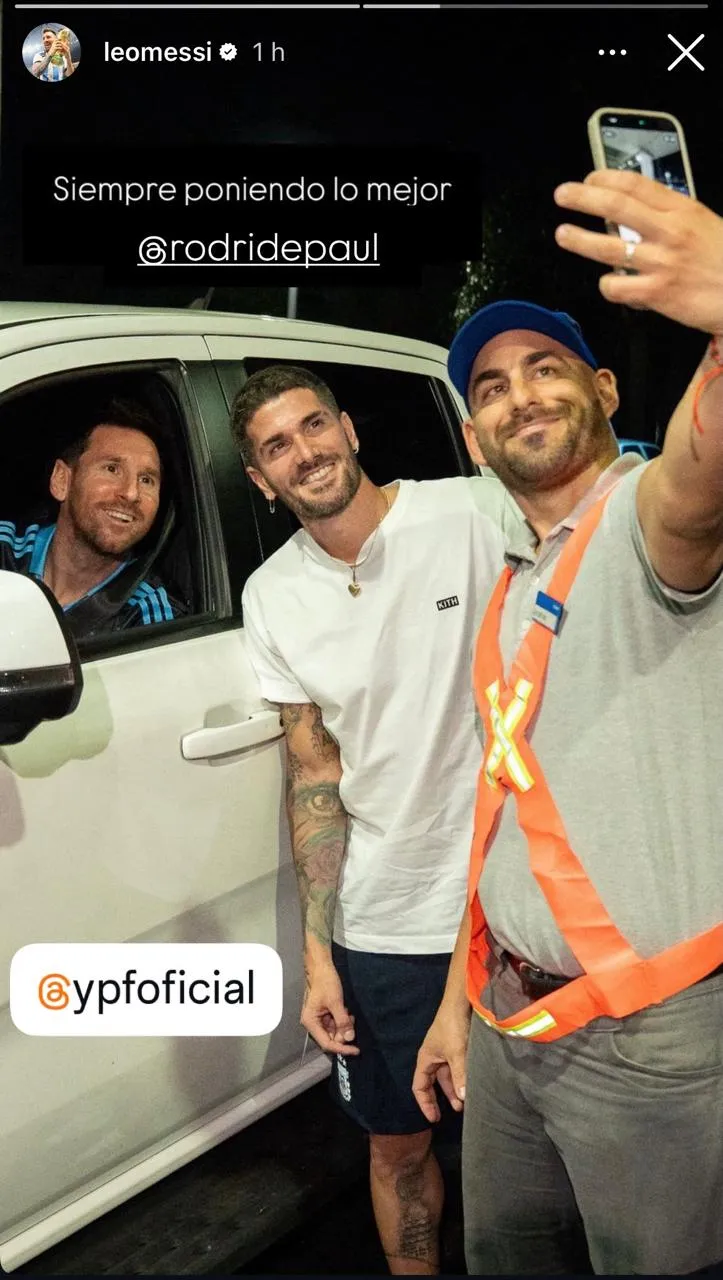 Historia de Messi con De Paul. (Foto: Instagram / @leomessi)