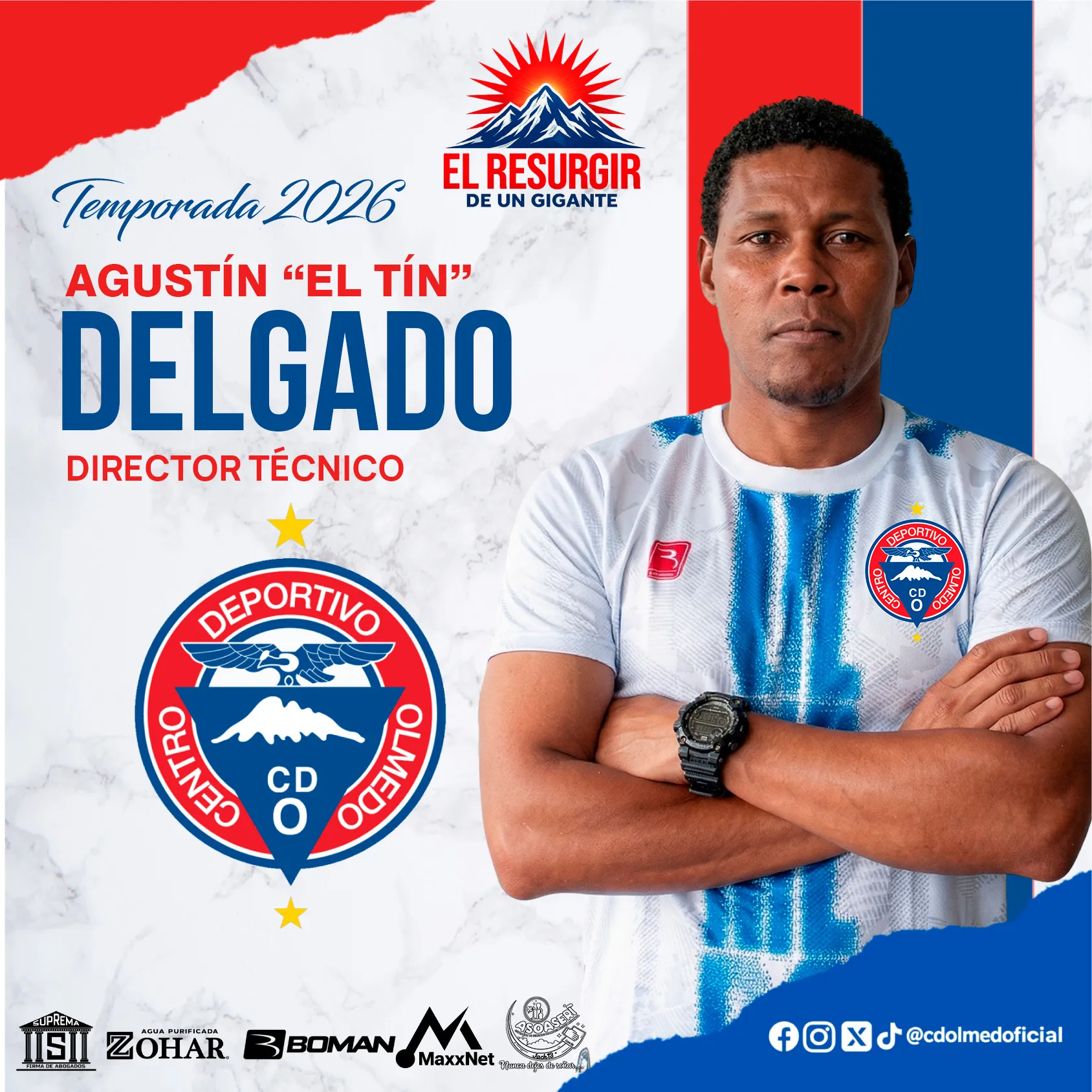 Olmedo anunció al ‘Tin’ Delgado como su DT. (Foto: Olmedo)