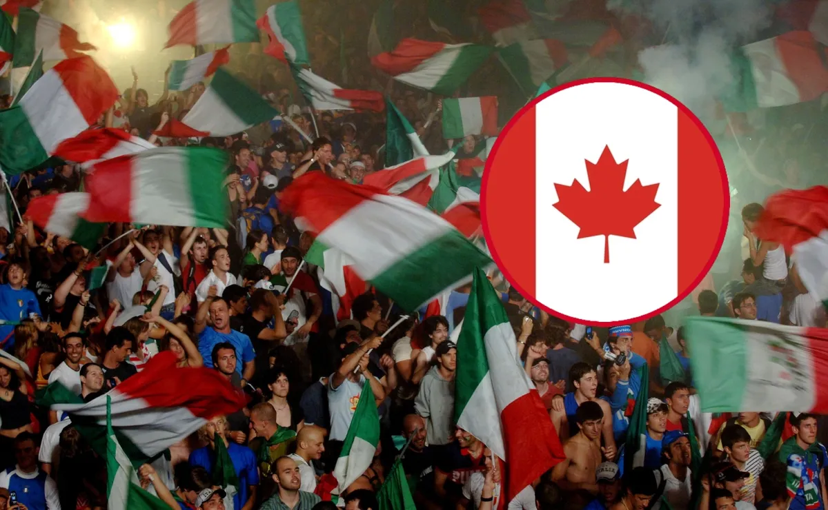 Los hinchas de Italia cambian su camiseta por la de Canadá para alentar durante el Mundial