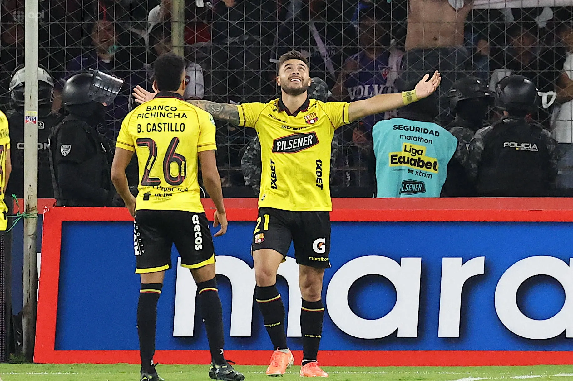 Barcelona viene de ganar por LigaPro a Liga de Quito. Foto: IMAGO.