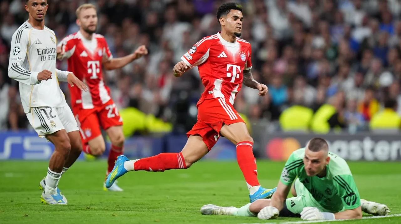 La definición de Luis Díaz ante el Real Madrid en Champions. (Foto: Getty Images)