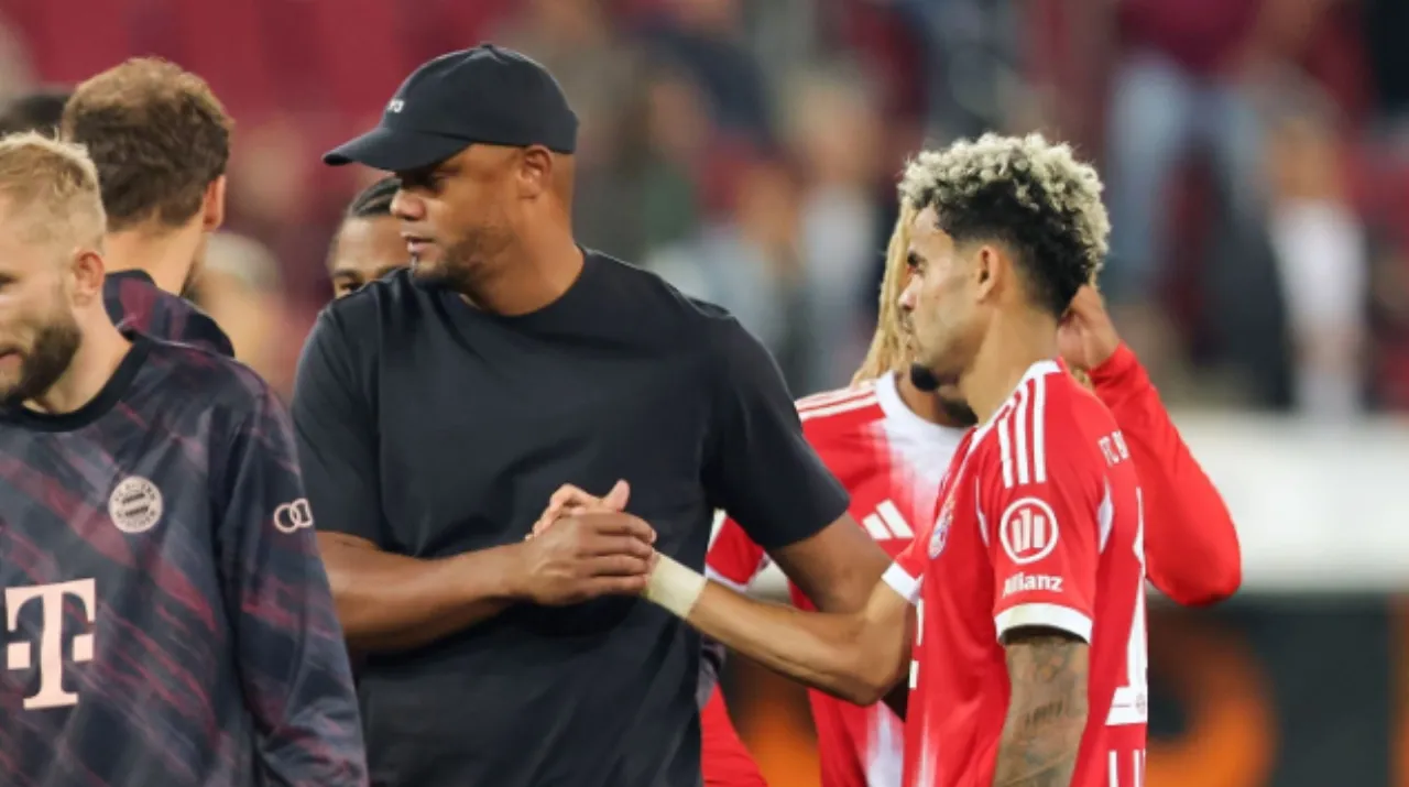 Vincent Kompany y Luis Díaz en Bayern Múnich. (Foto: Getty Images)