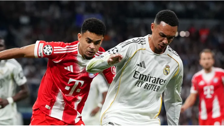 Luis Díaz y Trent Alexander-Arnold en Champions League.