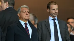 Joan Laporta le recriminó al secretario general de la UEFA el accionar del arbitraje en la serie que el Barcelona disputó con el Atlético de Madrid por Champions League.