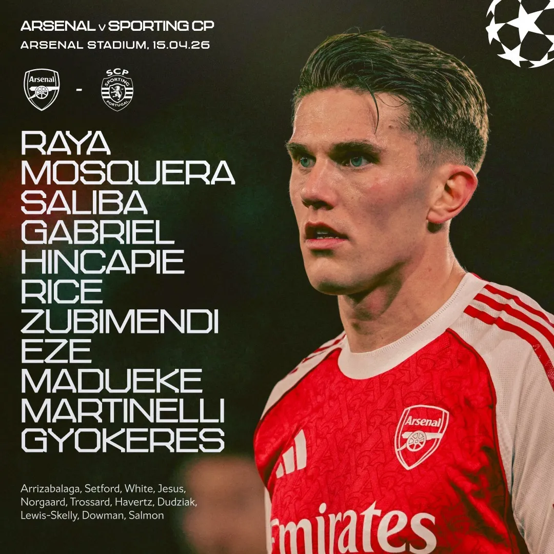 El once de Arsenal para jugar en la Champions League. (Foto: Arsenal)