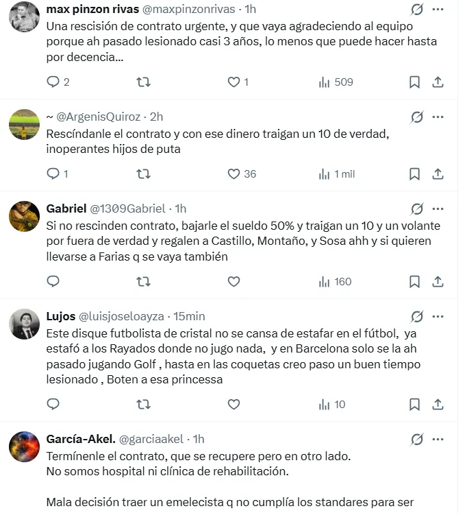 Comentaron los aficionados de Barcelona SC. (Captura de pantalla)