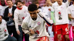 Luis Díaz celebrando el título de Bayern en la Bundesliga 2025-26.