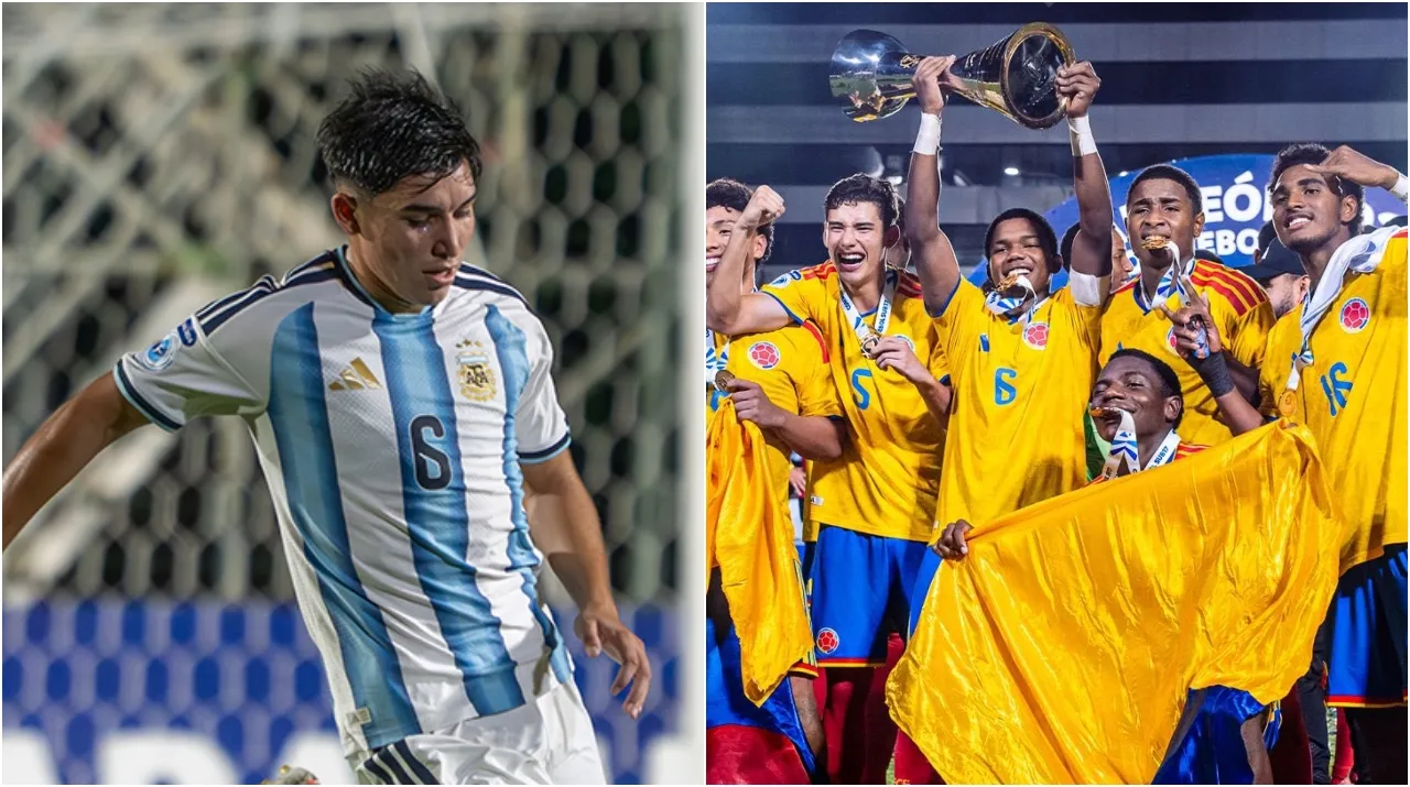 Julio Coria fue el jugador que amenazó a Colombia Sub-17. (Foto: X / @Argentina y @FCFSeleccionCol)