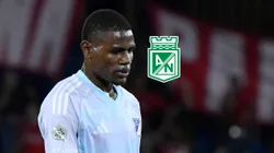 Julián Angulo y el escudo de Atlético Nacional.