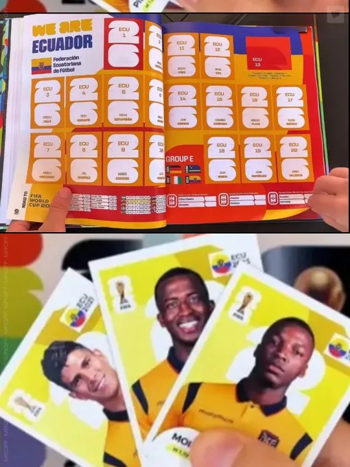 Así será la página de Ecuador en el álbum del Mundial 2026. (Foto: Diario Olé)