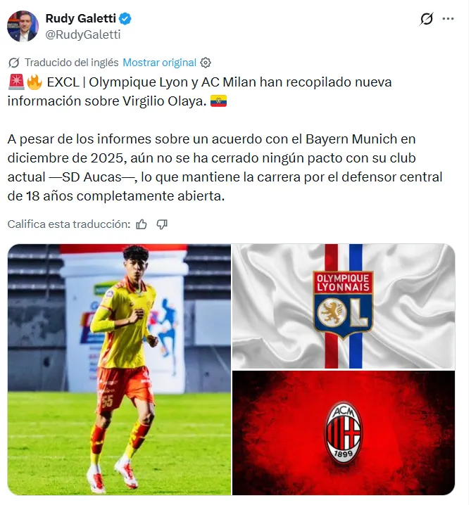 Olaya interesa para AC Milan en Italia. (Foto: Captura de pantalla)