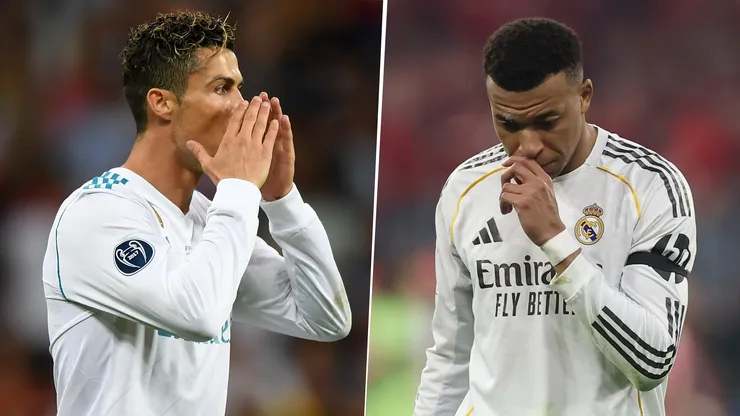 Kylian Mbappé en 100 partidos con el Real Madrid marcó 85 goles, mientras que Cristiano Ronaldo en la misma cantidad hizo 95.