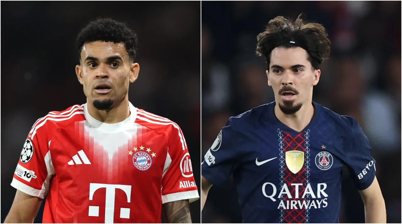 Luis Díaz y Vitinha en la Champions League. (Foto: Getty Images)