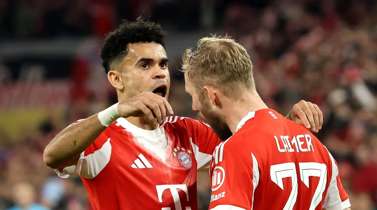 Luis Díaz y Konrad Laimer en Bayern Múnich. (Foto: Getty Images)