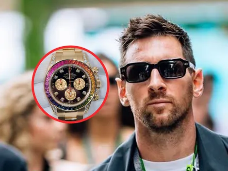 Esto vale el reloj de oro rosa que Messi usó en la Fórmula 1