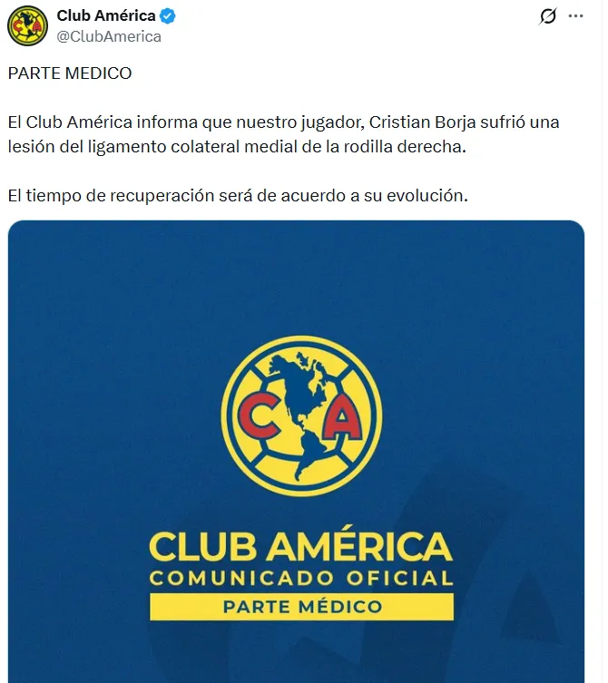 Cristian Borja se lesionó y se pierde el Mundial 2026. (Captura de pantalla)