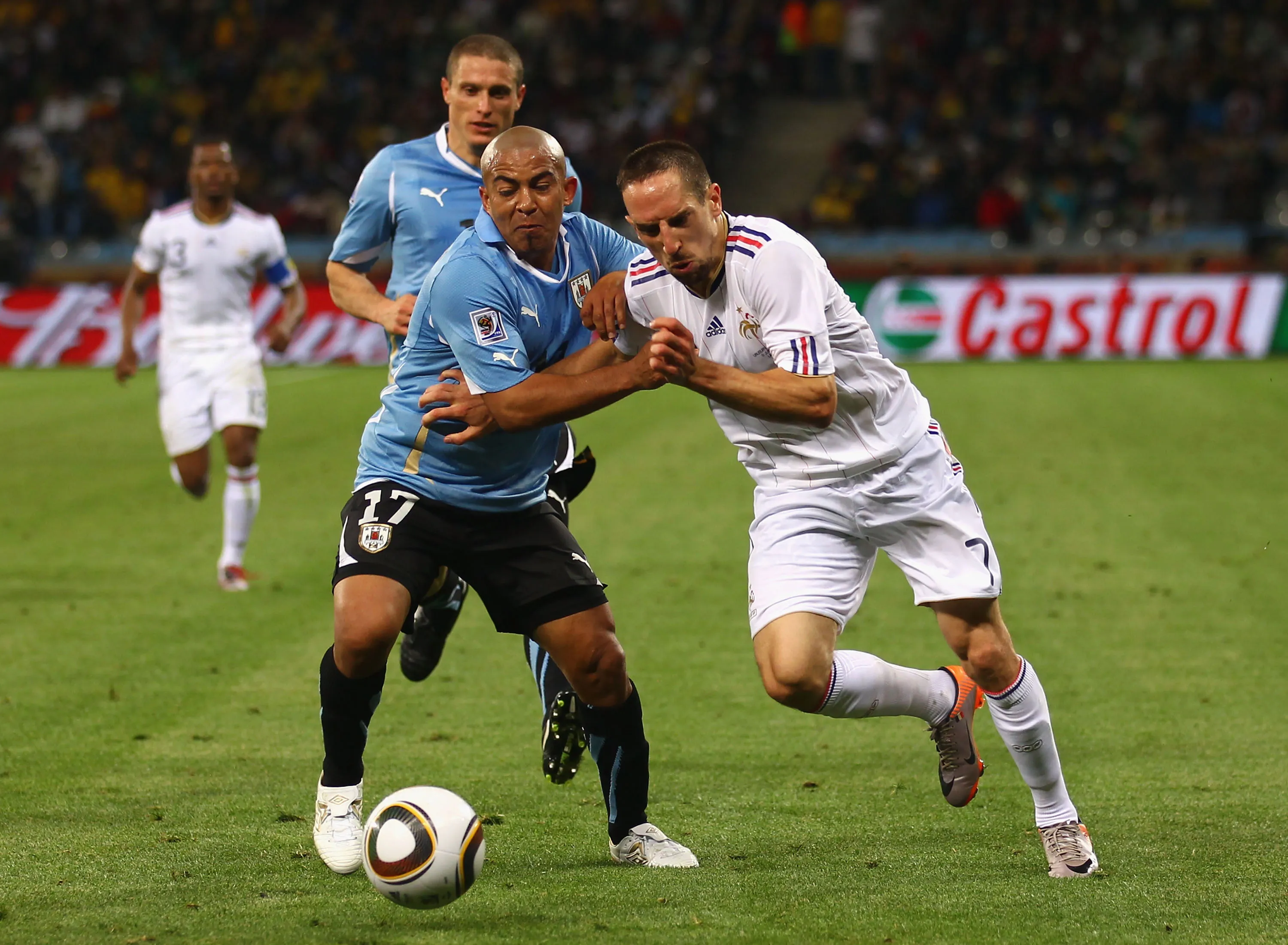 Egidio Arévalo Ríos representó a Peñarol en la Selección de Uruguay en Sudáfrica 2010 (Getty)