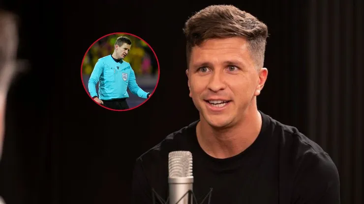 Gianluca, hijo de Simeone, estalla contra el arbitraje de Arsenal vs. Atlético Madrid.