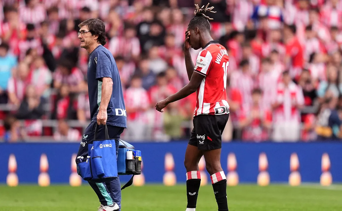 A 32 días del Mundial Nico Williams se lesionó vs. Valencia
