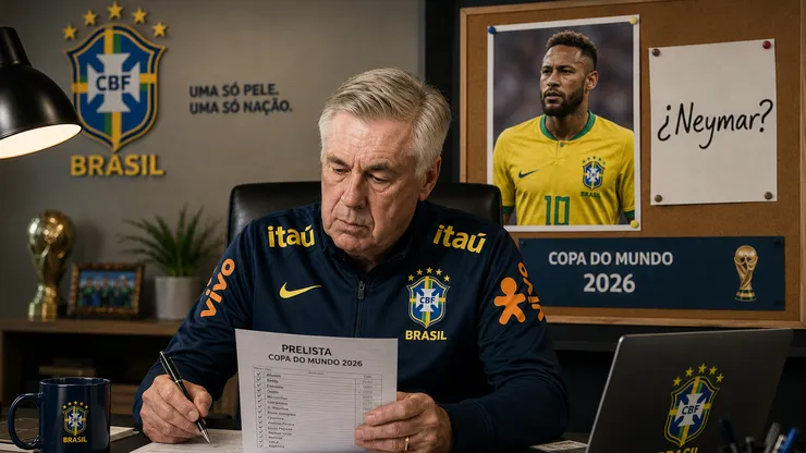 Carlo Ancelotti añadió a Neymar en la prelista de 55 jugadores de la Selección de Brasil para la Copa del Mundo 2026.