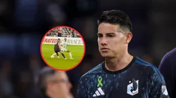 James estrelló un balón en el palo ante Colorado Rapids.
