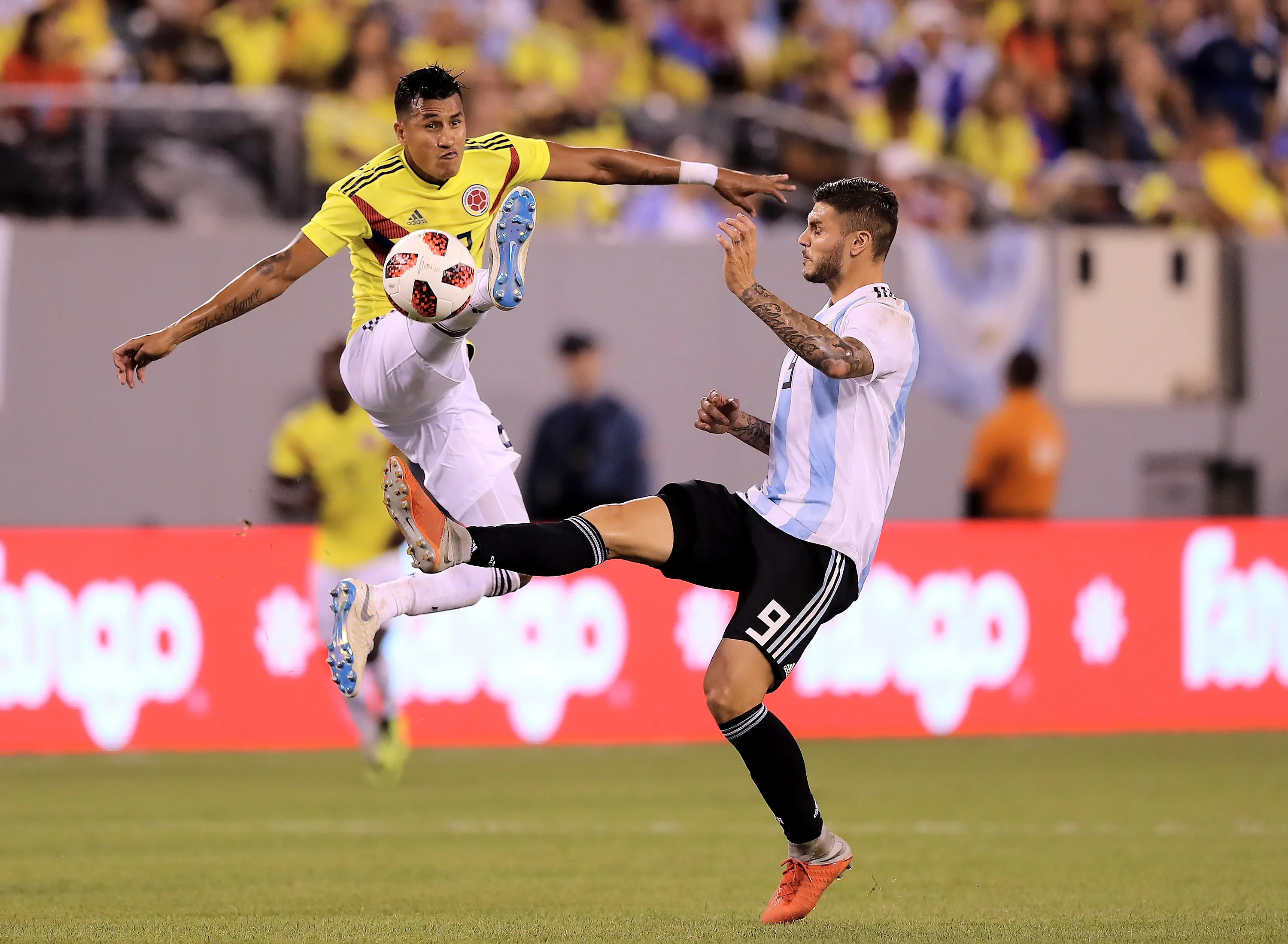 Jeison Murillo vs. Argentina – Selección Colombia. Foto: Getty.