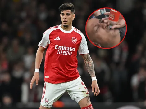 Piero Hincapié, jugador de Arsenal, no dudó y se burló del viral fan de Manchester City