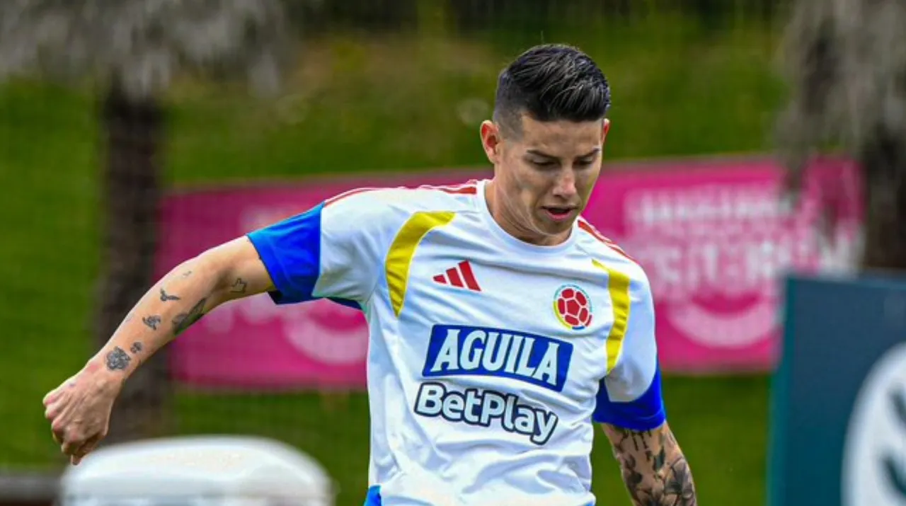 James entrenando con la Selección Colombia. (Foto: X / @jamesdrodriguez)