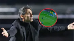 Fabián Bustos habló del penal que Rodrigó Contreras falló vs. Sao Paulo.
