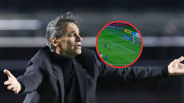 Fabián Bustos habló del penal que Rodrigó Contreras falló vs. Sao Paulo.
