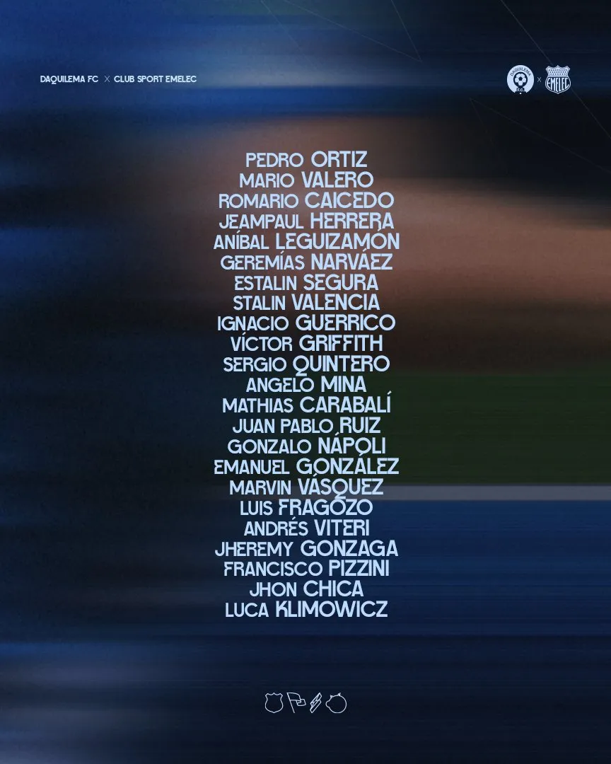 Los convocados de Emelec para jugar la Copa Ecuador. (Foto: @CSEmelec)