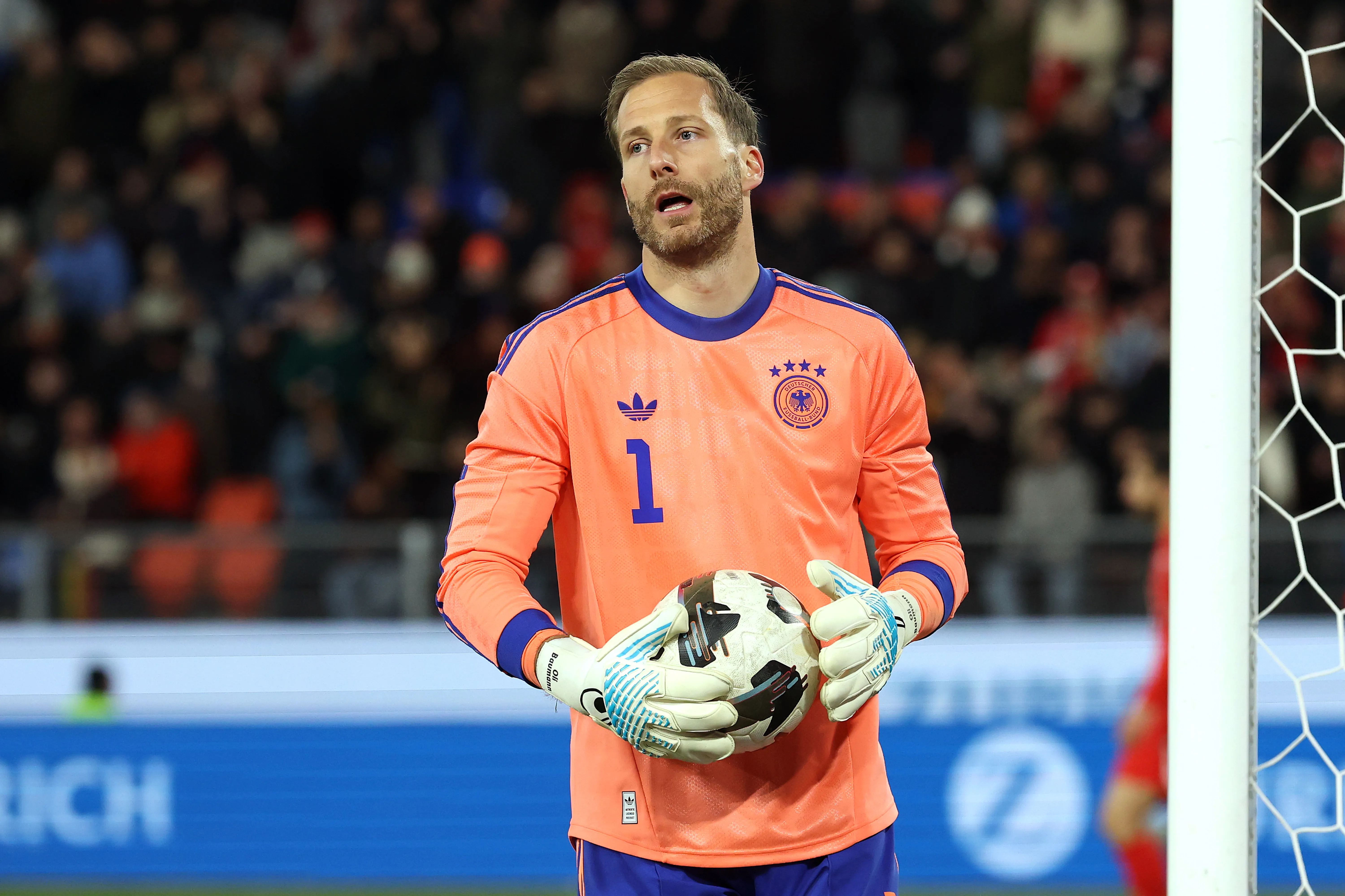 Oliver Baumann vs. Suiza en marzo. Getty Images.