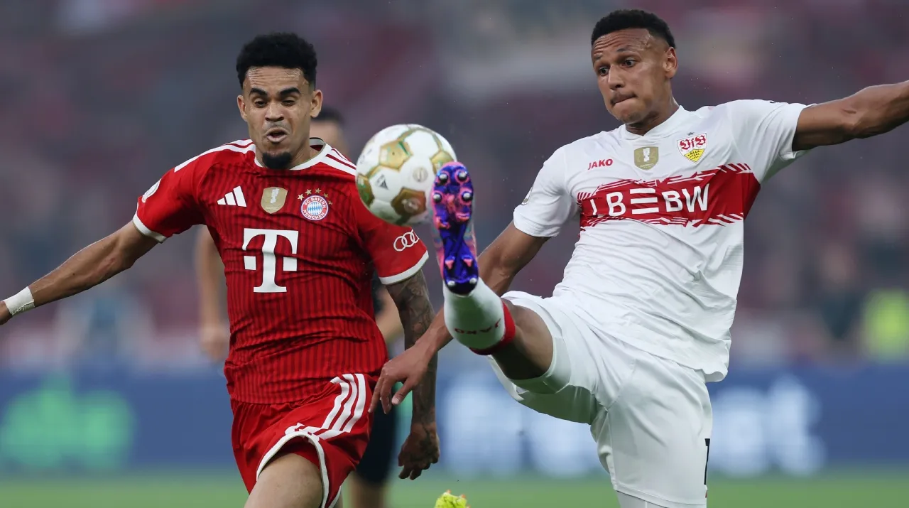 Luis Díaz en la final de la Copa de Alemania. (Foto: Getty Images)