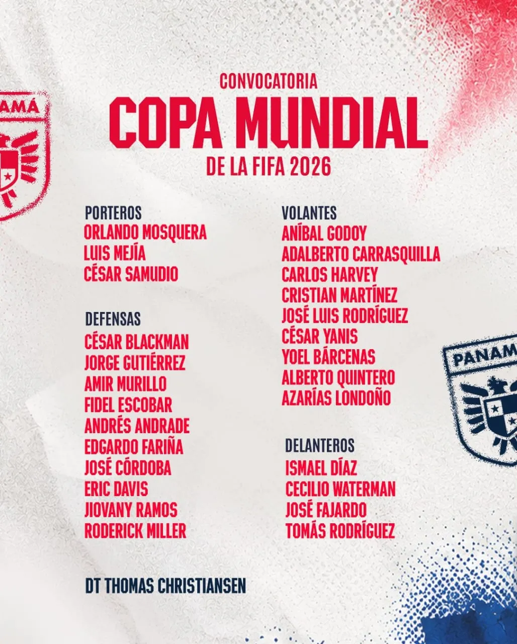 Los convocados de Panamá al Mundial 2026. (Foto: Panamá)