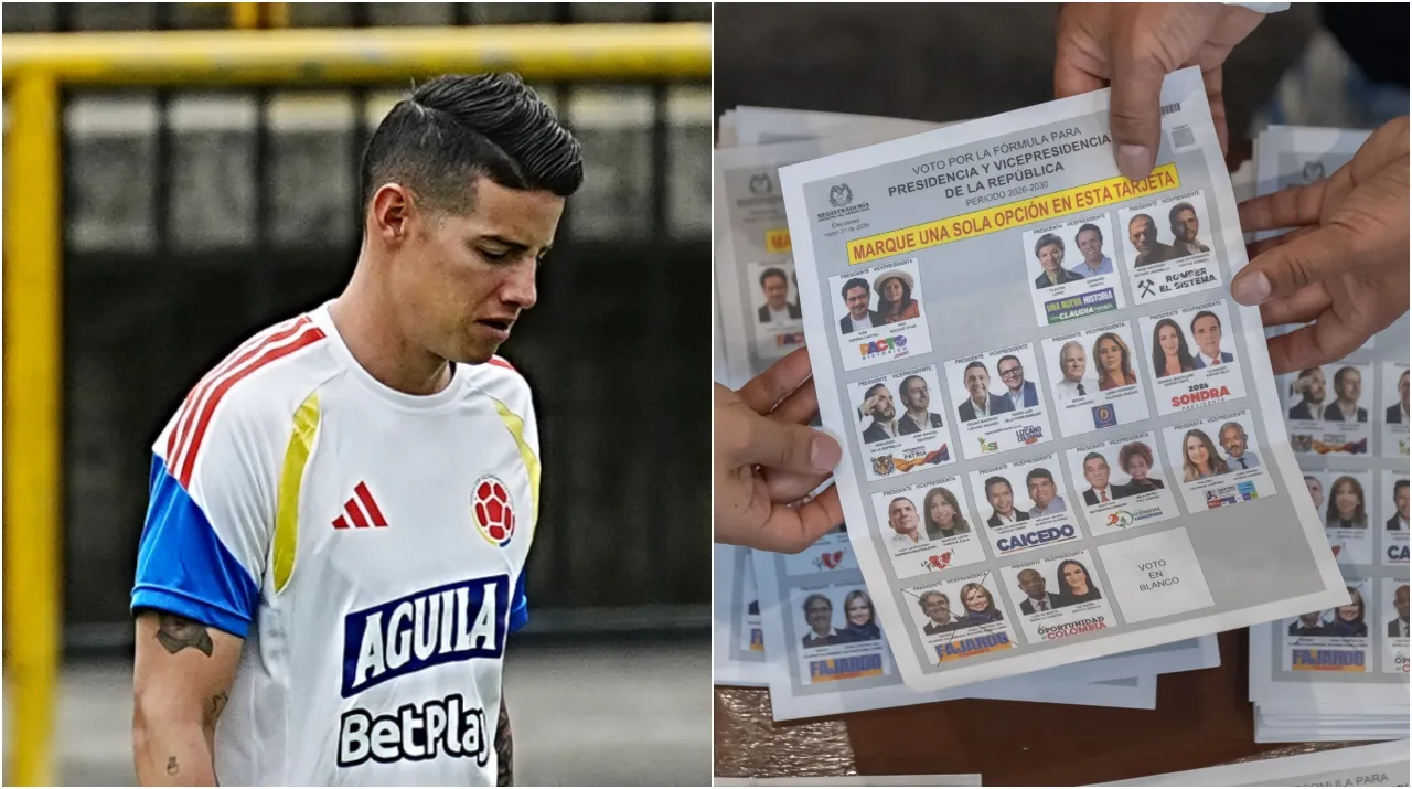 James y el tarjetón electoral de Colombia. (Foto: Getty Images)
