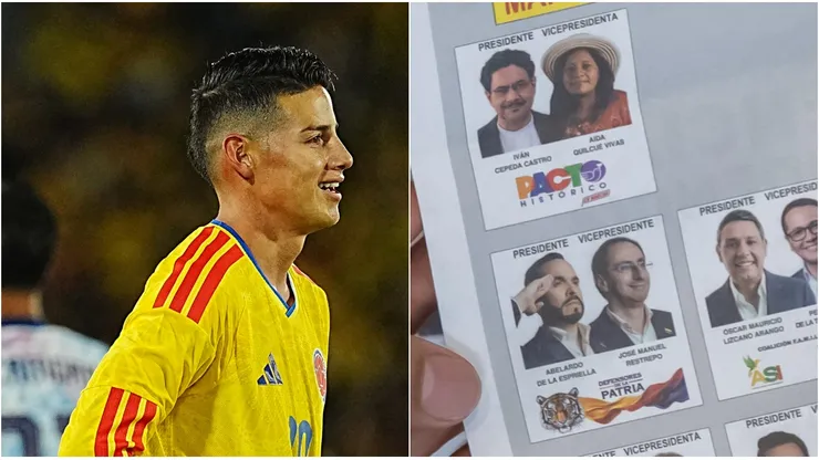 James Rodríguez y el tarjetón electoral 2026.