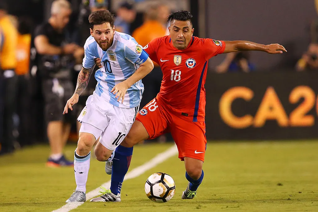 ‘Jarita’ siguindo a Messi en la final de la Copa América Centenario 2016 (Getty Images).