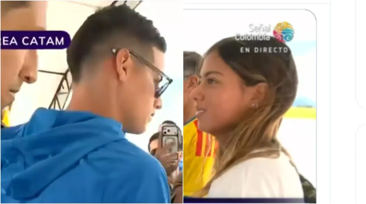 El encuentro de James con Antonella Petro. (Foto: X / @RTVCnoticias)